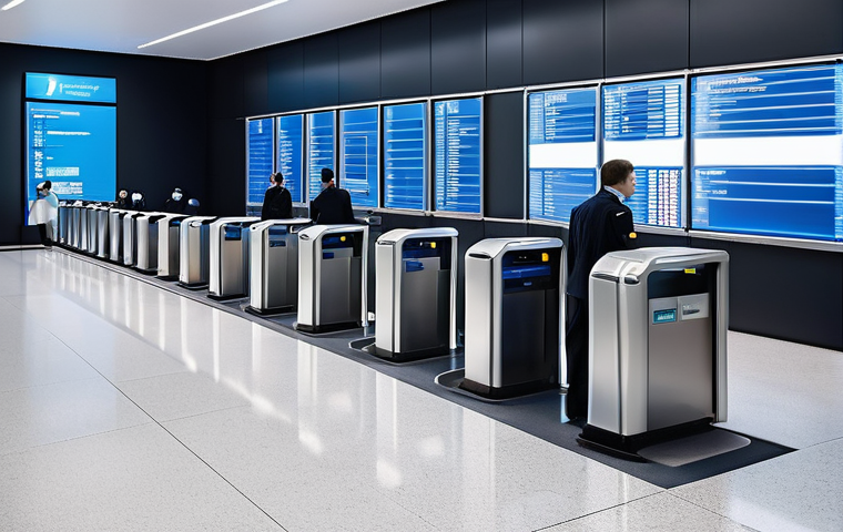 항공보안관리사 보안 윤리 사례 - **Prompt:** A mid-shot of a highly professional aviation security manager, either male or female of ...