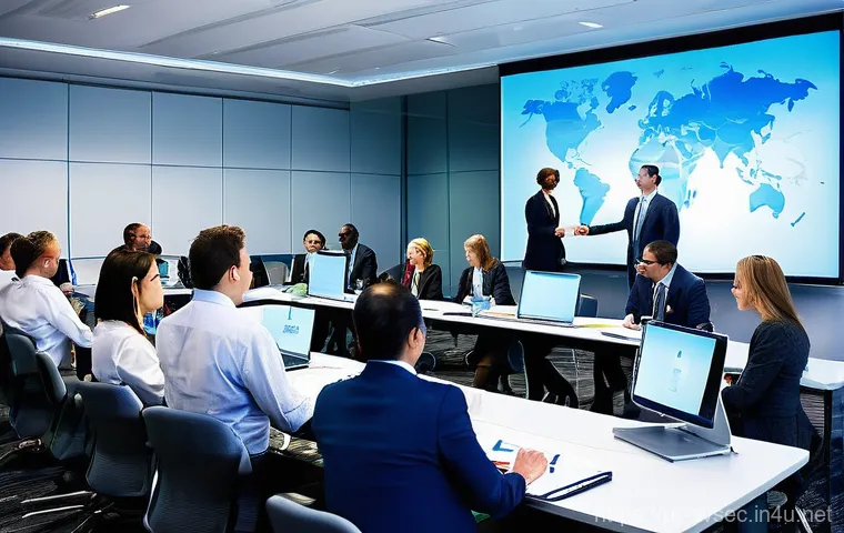 항공보안관리사 자격증 해외 활용 사례 - **High-Tech Aviation Cybersecurity Operations Center**
    A dynamic, medium shot inside a sophistic...